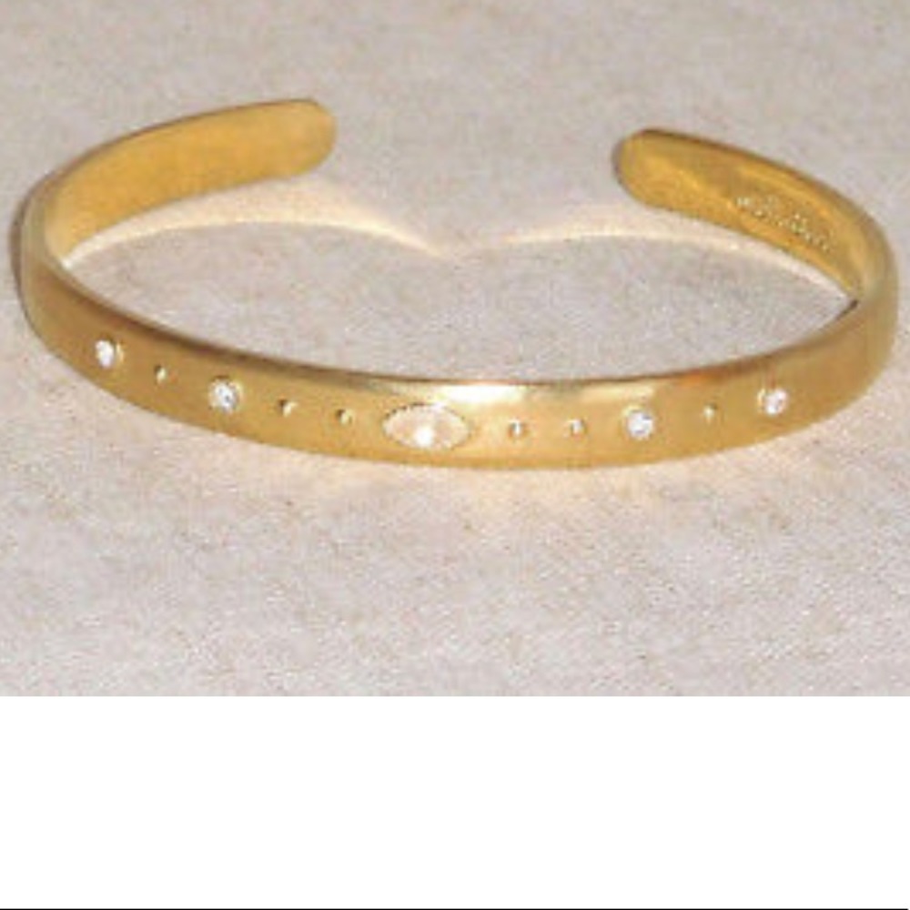Stella and dot artisan marquis cuff gold bracelet
